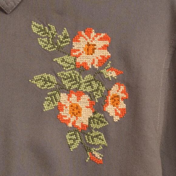 Native Youth STUBBS FLORAL EMBROIDERED ECOVERO VISCOSE SHIRT L - Picture 3 of 12